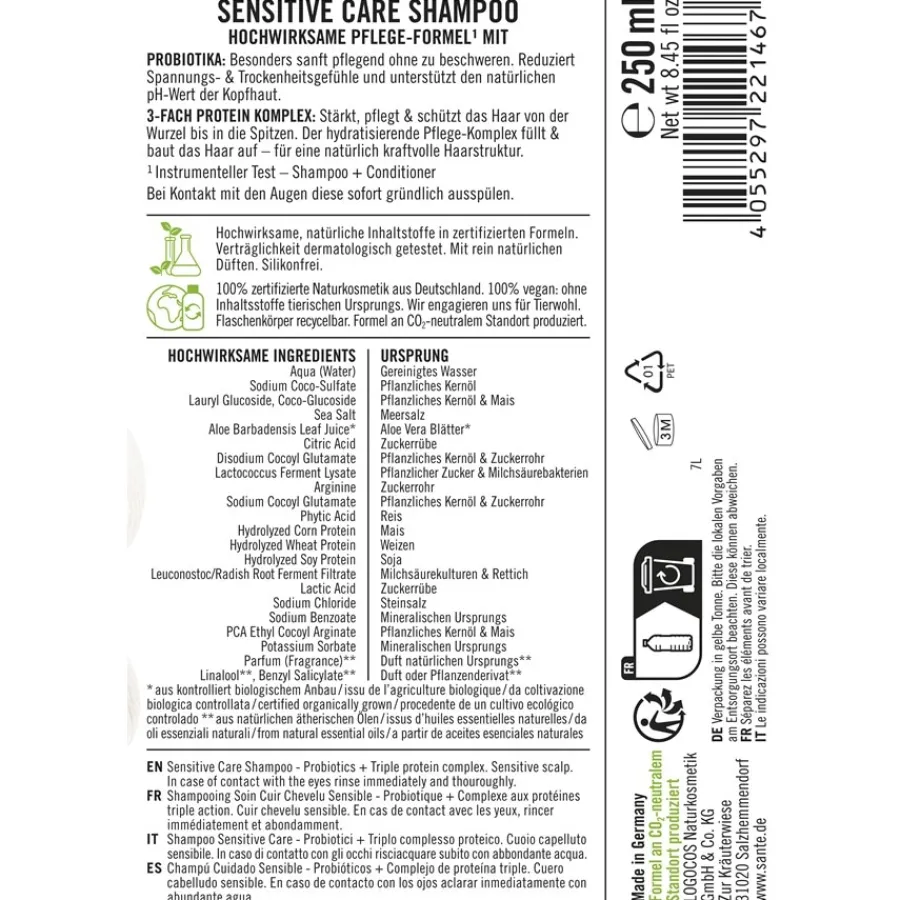 Sante Naturkosmetik Shampoo Sensitive Care Shampoo von Outlet