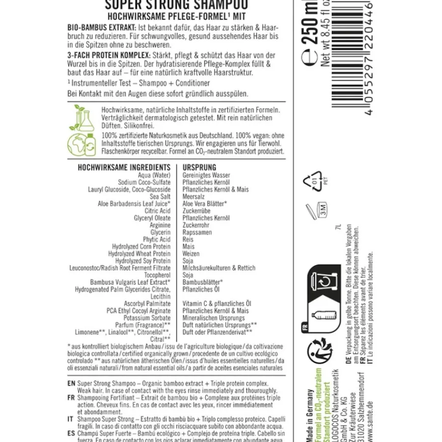 Sante Naturkosmetik Shampoo Super Strong Shampoo von