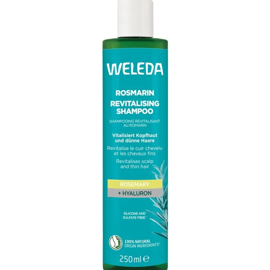 Weleda Shampoo Vitalisierendes Rosmarin Shampoo Ohne Silikone, mit Hyaluronsäure & Bio-Rosmarinöl für Volumen & Pflege von New