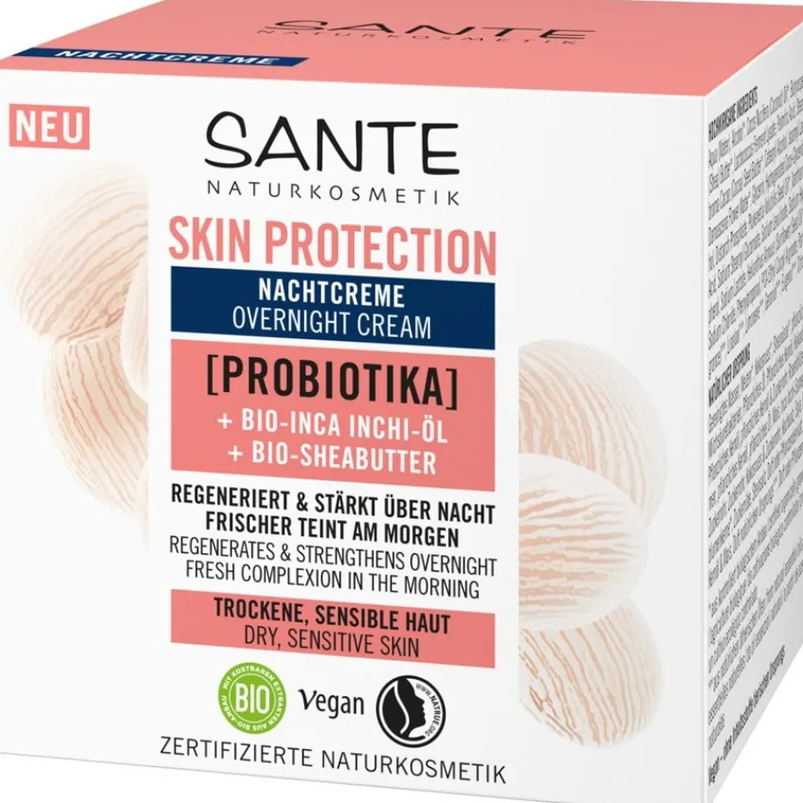 Sante Naturkosmetik Skin Protection Nachtcreme mit Probiotika, Bio-Inca Inchi-Öl & Bio-Sheabutter von Outlet