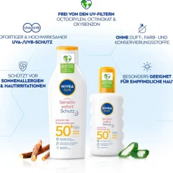 NIVEA Sonnenschutz Sensitive Sofort-Schutz Sonnenlotion LSF 50+ Anti-Sonnenallergie von Sale