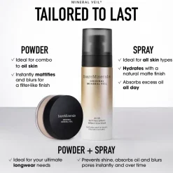 bareMinerals Spray Veil 24HR Natural Matte Setting Spray von