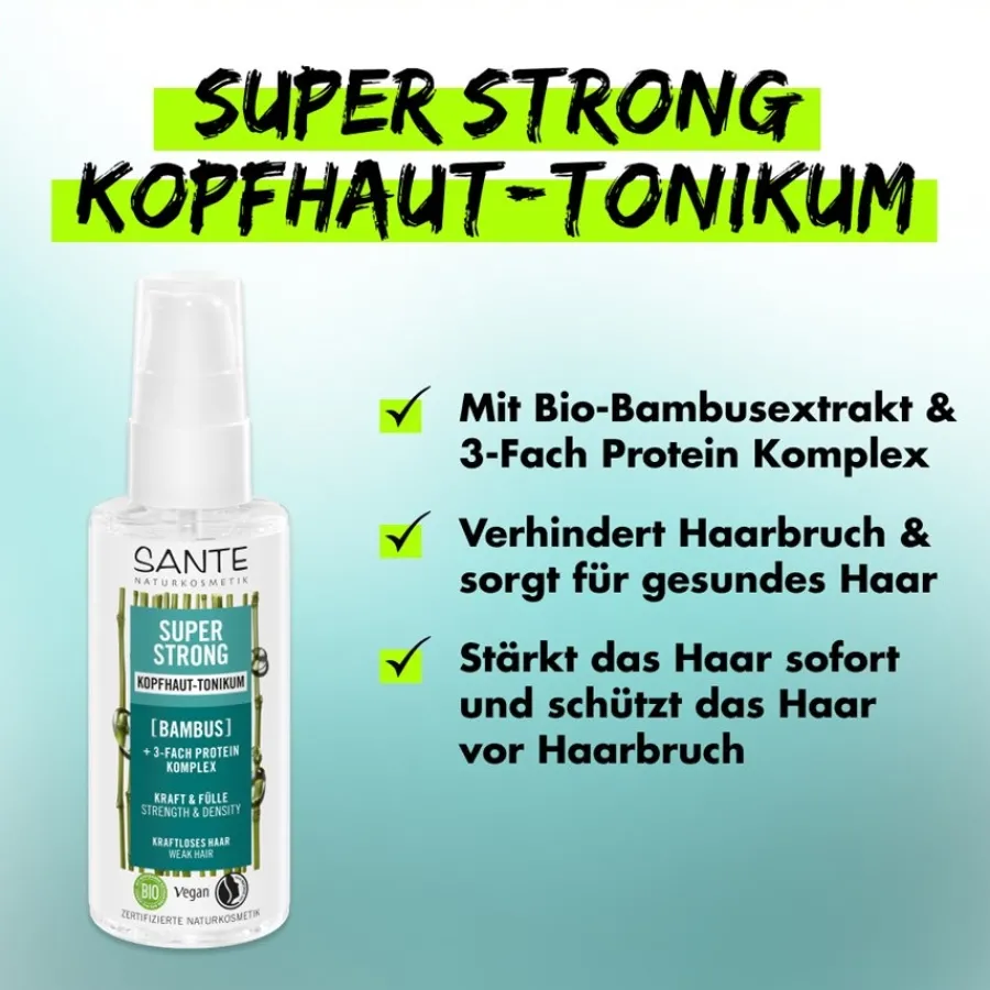 Sante Naturkosmetik Spülung Super Strong Kopfhaut-Tonikum von Hot