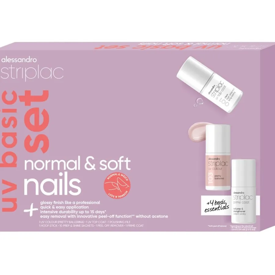 Alessandro Striplac UV Colour UV Basic Set Normal & Soft Nails von Discount