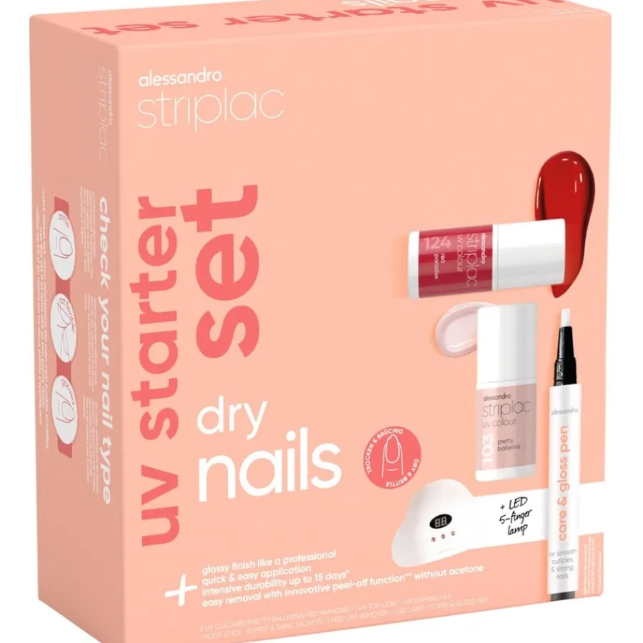 Alessandro Striplac UV Colour UV Starter Set Dry Nails von Clearance