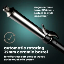 Revamp Professional Styler Auto Revolve Soft Curl Tong Automatisch drehender Soft-Lockenstab mit Keramikbeschichtung von