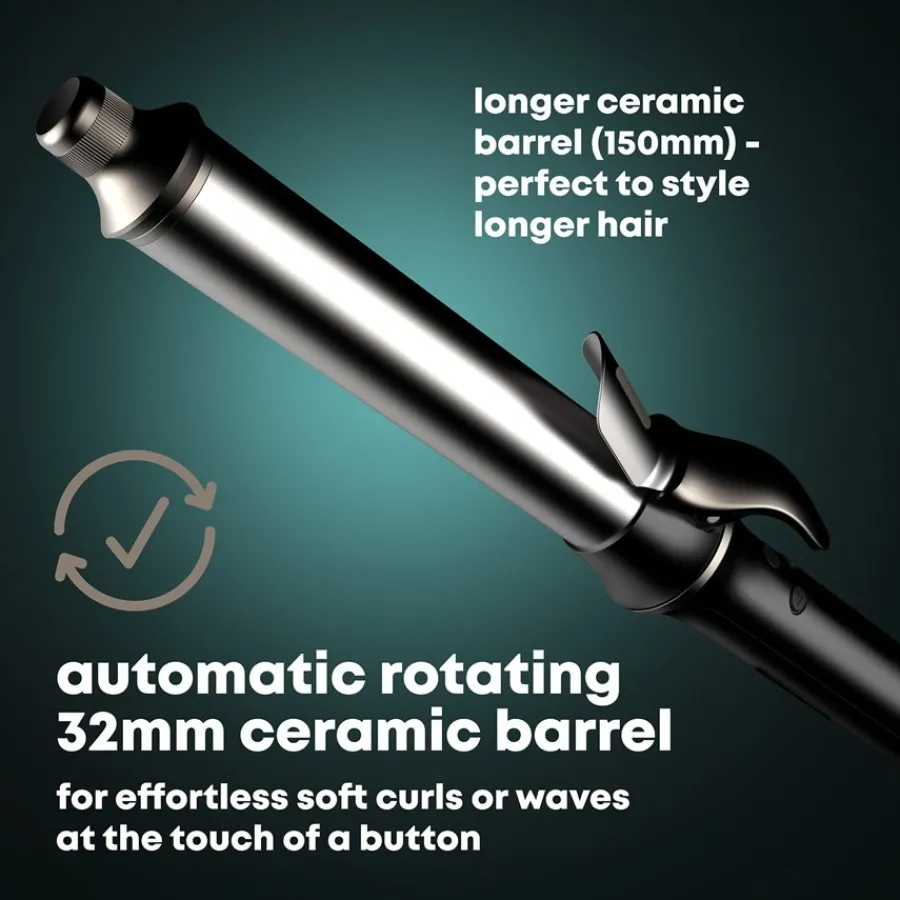 Revamp Professional Styler Auto Revolve Soft Curl Tong Automatisch drehender Soft-Lockenstab mit Keramikbeschichtung von