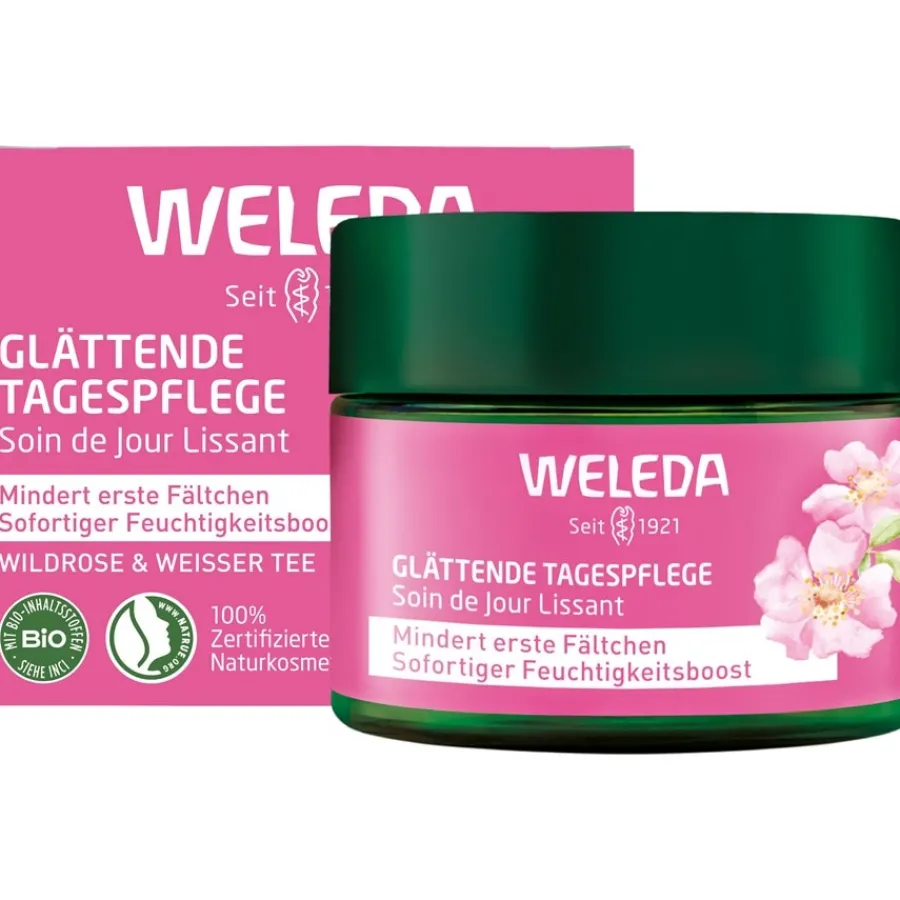 Weleda Tagespflege Glättende Tagespflege Wildrose & Weisser Tee Sofortiger Feuchtigkeitsboost von
