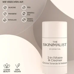 The Skinimalist 2-in-1 Maske & Cleanser Grüne Tonerde & Melisse New