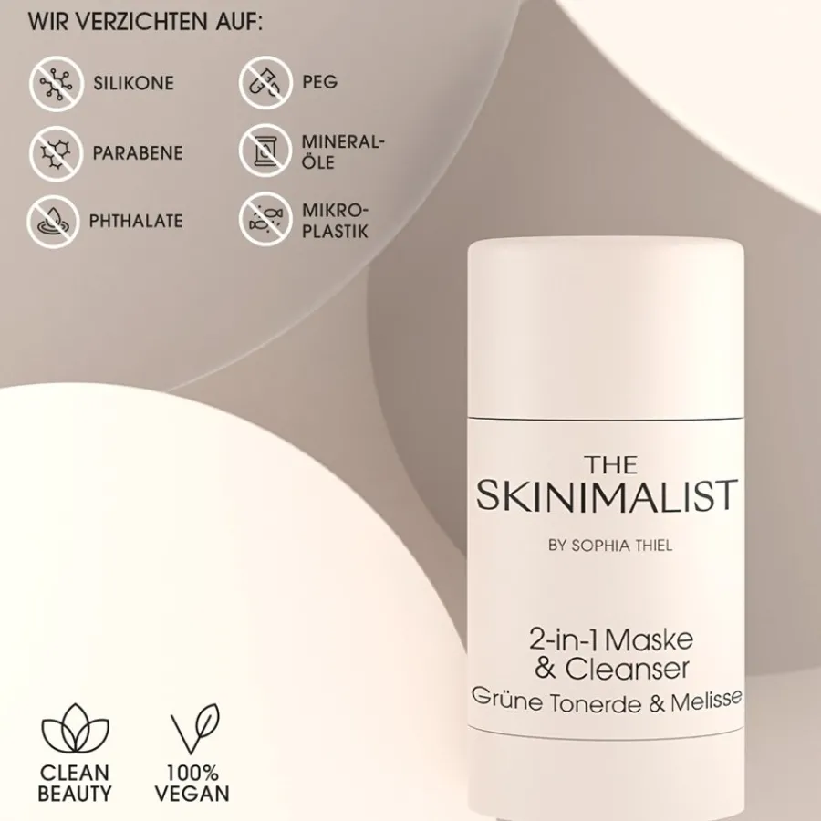 The Skinimalist 2-in-1 Maske & Cleanser Grüne Tonerde & Melisse New