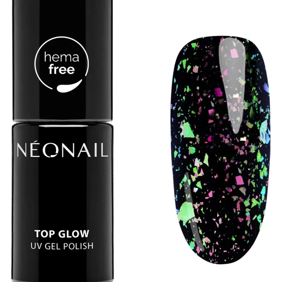 NEONAIL Top Coat Top Glow Aurora Flakes von