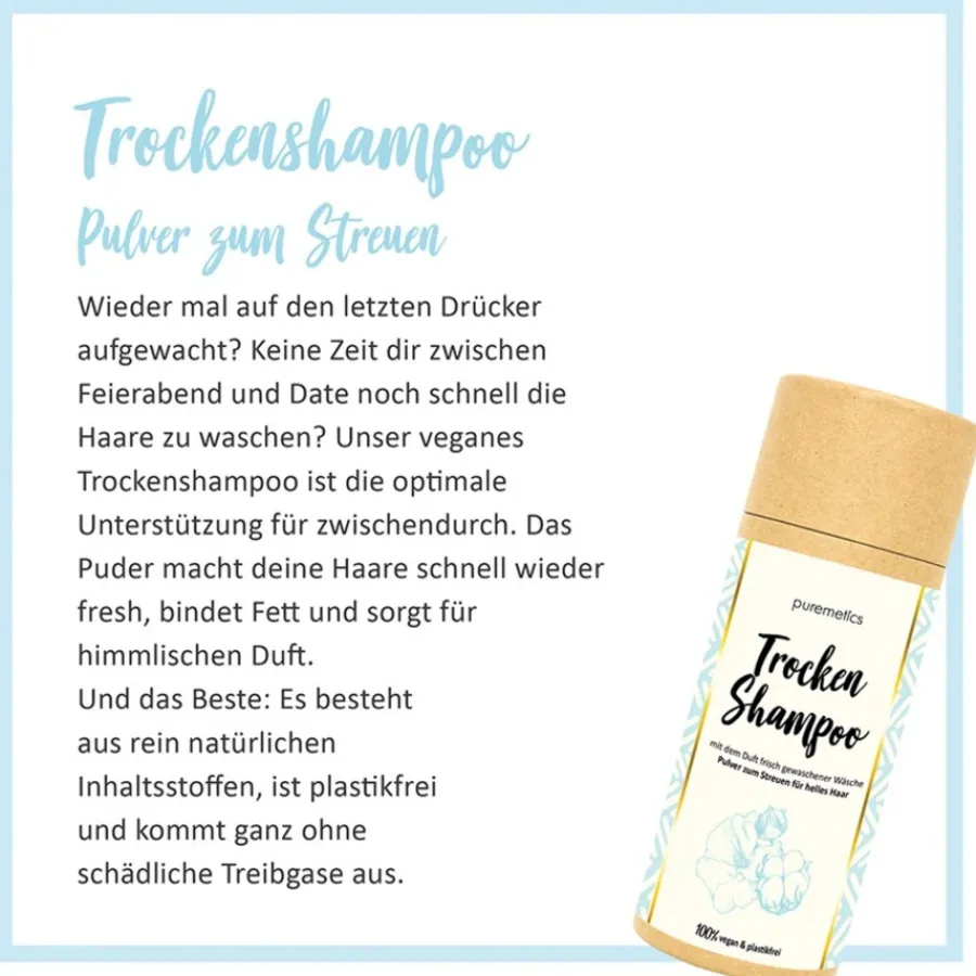 puremetics Trockenshampoo Trockenshampoo Cotton Für helles Haar von Online
