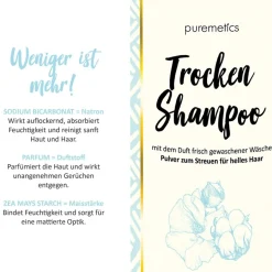 puremetics Trockenshampoo Trockenshampoo Cotton Für helles Haar von Online