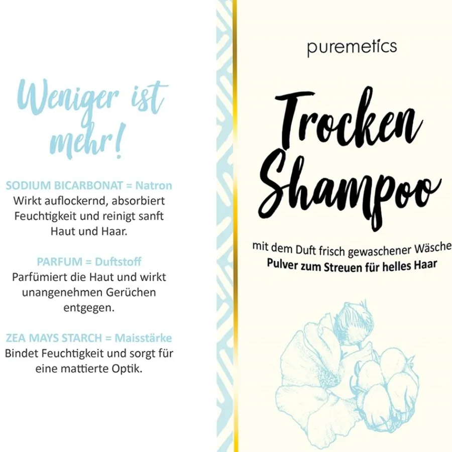 puremetics Trockenshampoo Trockenshampoo Cotton Für helles Haar von Online