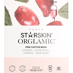 StarSkin Tuchmaske Face Mask Pink Cactus Orglamic von New