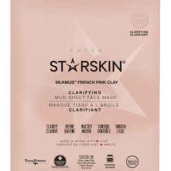 StarSkin Tuchmaske Puifying Face Mask Bio-Cellulose Silkmud Pink Clay von