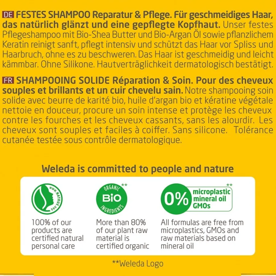 Weleda Festes Shampoo Reparatur & Pflege