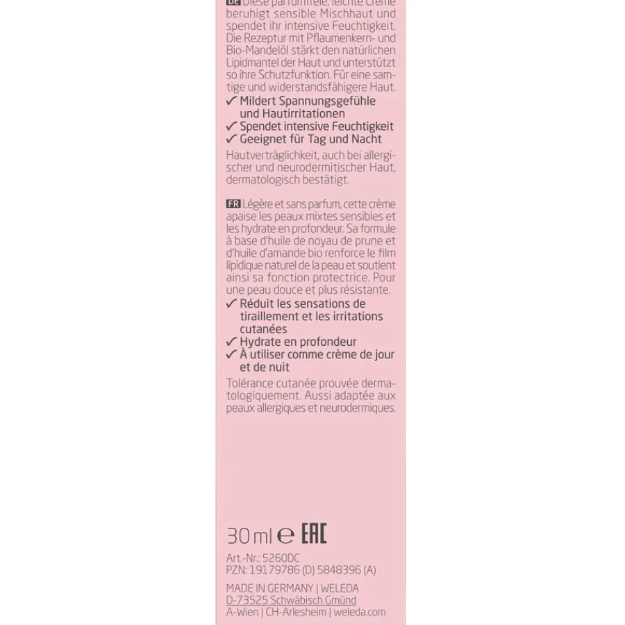Weleda Sensitiv Feuchtigkeitscreme Leicht Mandel New