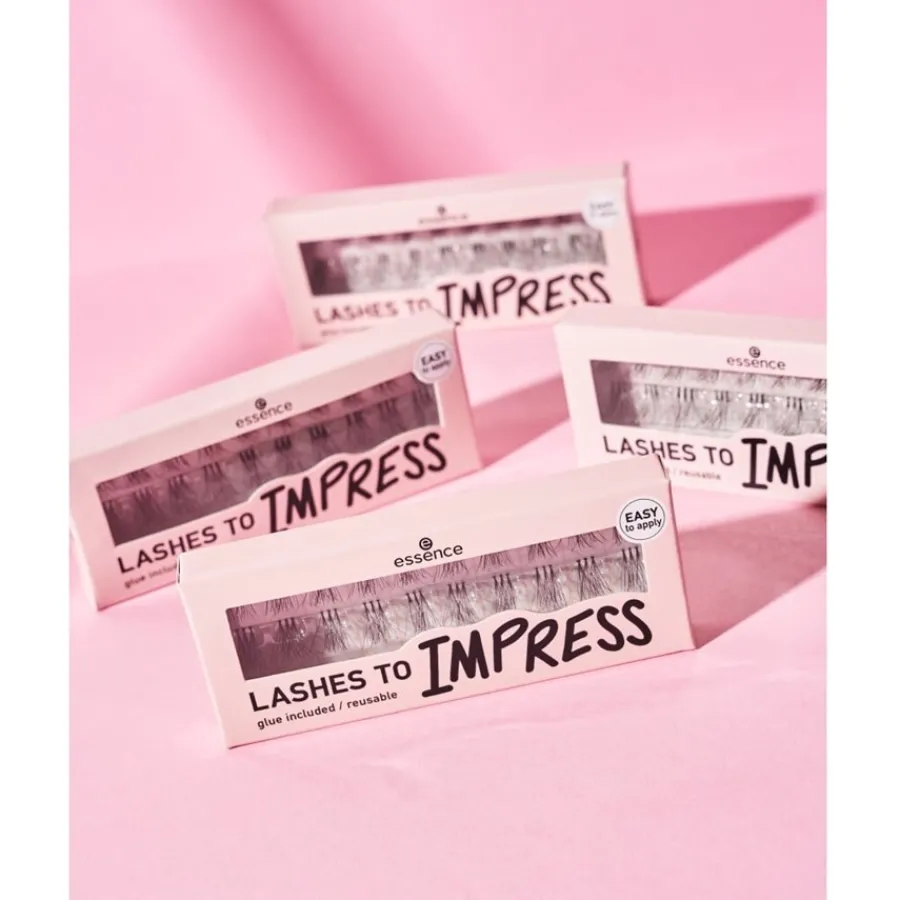 Essence Wimpern LASHES TO IMPRESS False Lashes Set (inkl. Kleber) von Outlet